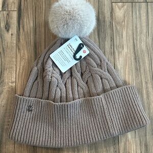 lululemon athletica Tan Knit Beanie with Pom